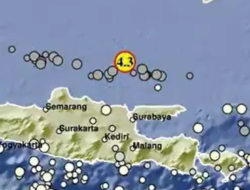 Kabupaten Tuban Jawa Timur Kembali Diguncang Gempa Magnitudo 4,3